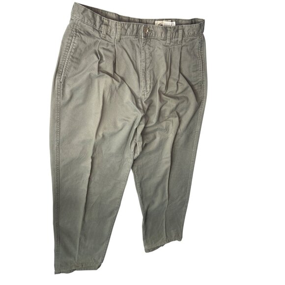 Eddie Bauer Mens Classic Fit Pleated Khaki Pants 36x34 100% Cotton 72f - Picture 1 of 6
